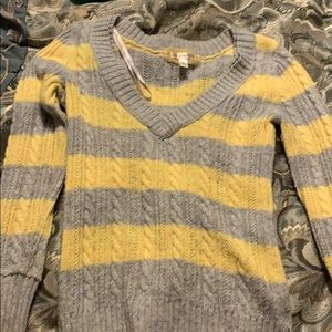 Striped long sleeve sweater shirt